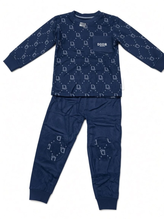 Bolalar uchun kashemir pijama, doyim kiyish uchun issiq uy kiyimi, dior, 90-140
