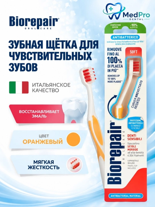 Зубная щётка Biorepair - Soft, Super Soft и Medium - 
