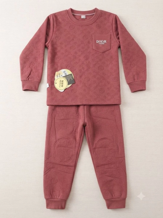 Bolalar uchun kashemir pijama, doyim kiyish uchun issiq uy kiyimi, dior, 90-140