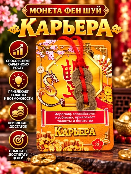 Монеты Фен Шуй для богатства, денег, удачи, процветания, счастья, здоровья, календарь 2026 - 