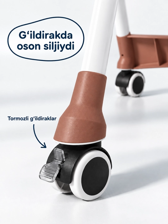 FIDGO bolalar ovqatlantirish stulchasi, yig‘iladigan, patnisli, 20 kg gacha