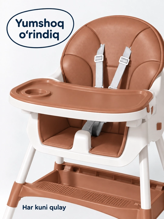 FIDGO bolalar ovqatlantirish stulchasi, yig‘iladigan, patnisli, 20 kg gacha