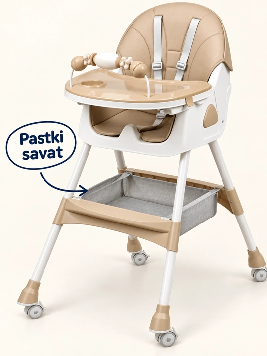 FIDGO bolalar ovqatlantirish stulchasi, yig‘iladigan, patnisli, 20 kg gacha
