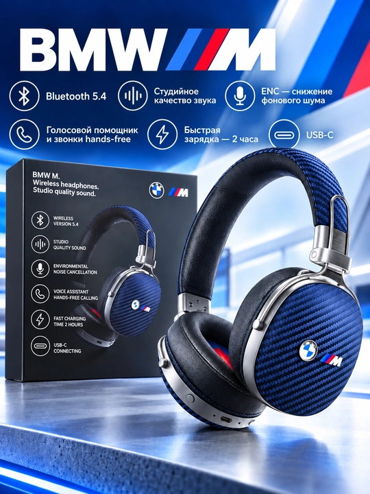 BMW M BMBHPH072PLAV simsiz quloqchin, Bluetooth 5.4, ENC - 