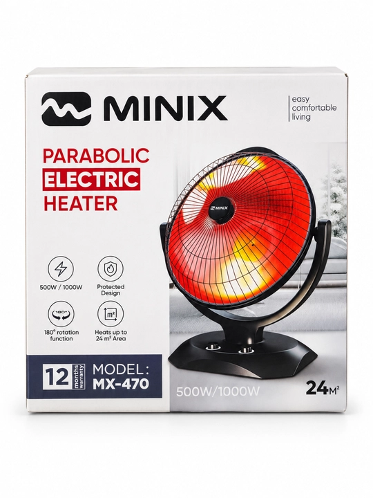 Параболический электрообогреватель MINIX MX-470, 500/1000 Вт