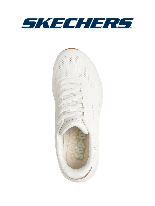 Кроссовки женские Skechers Slip-ins UNO GLIDE-STEP на эластичных шнурках, из экокожи
