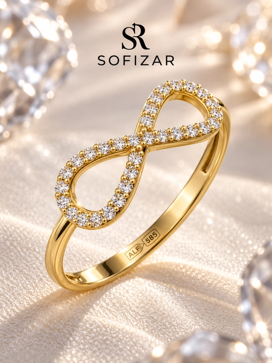 1095 артикул Золотое кольцо Sofizar 585 пробы, 1 г, - 