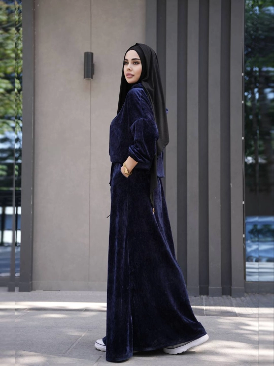 Ayollar kofta va yubka to‘plami, keng fason, Free size 46–54