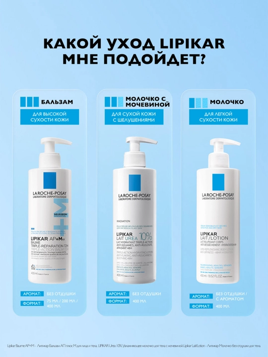 Lipitni to'ldiruvchi balzam LA ROCHE-POSAY LIPIKAR AP+M, yuz va tana uchun uch tomonlama harakat, 400 ml
