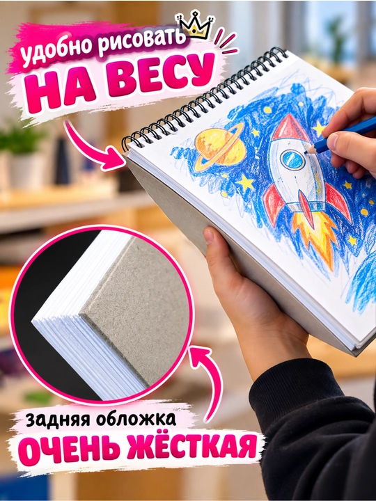 Альбом для рисования А4, для скетчинга, 30 листов
