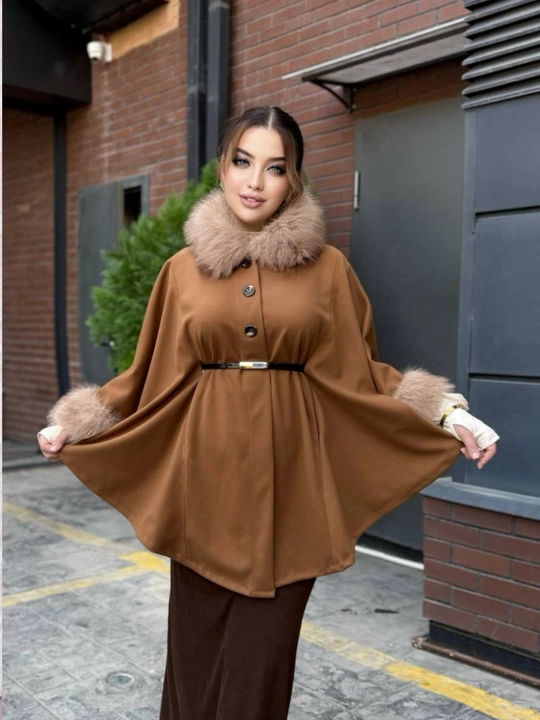 Ayollar paltosi poncho keyp shapkali kamarli kuzgi qishki bahorgi 46–56