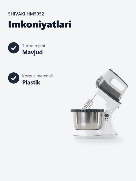 Планетарный миксер SHIVAKI HM 5052