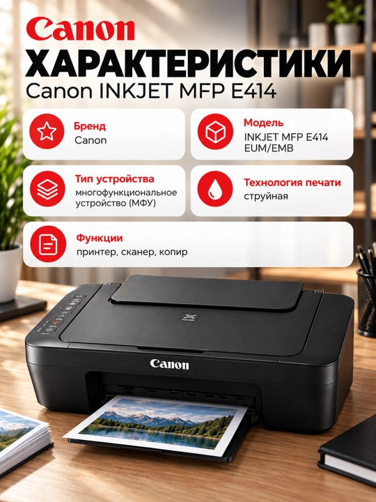 Purkovchi MFU CANON INKJET MFP E414 EUM/EMB