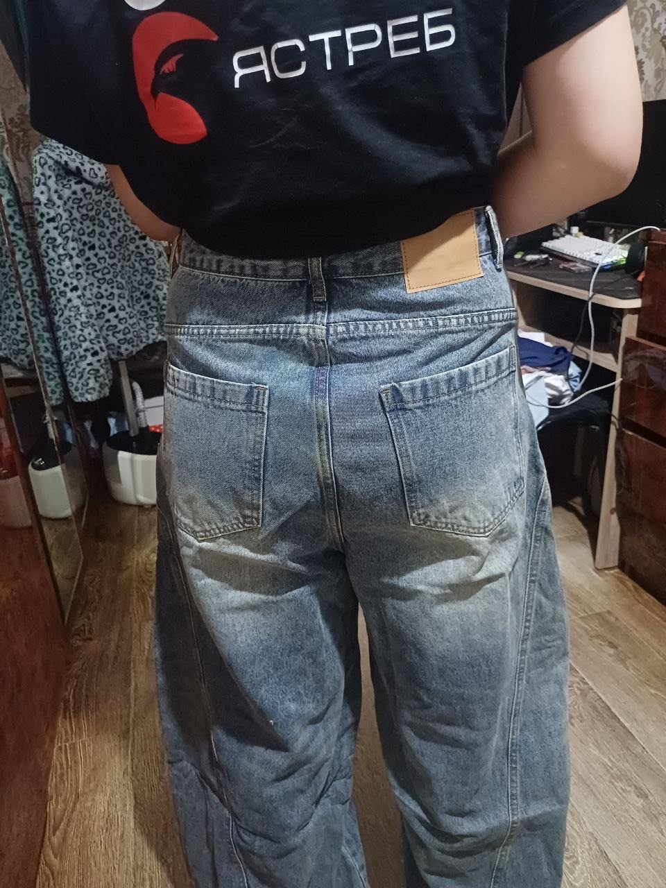 Ayollar va erkaklar uchun Y2K jinsi shimlar, buggy, unisex, oversize