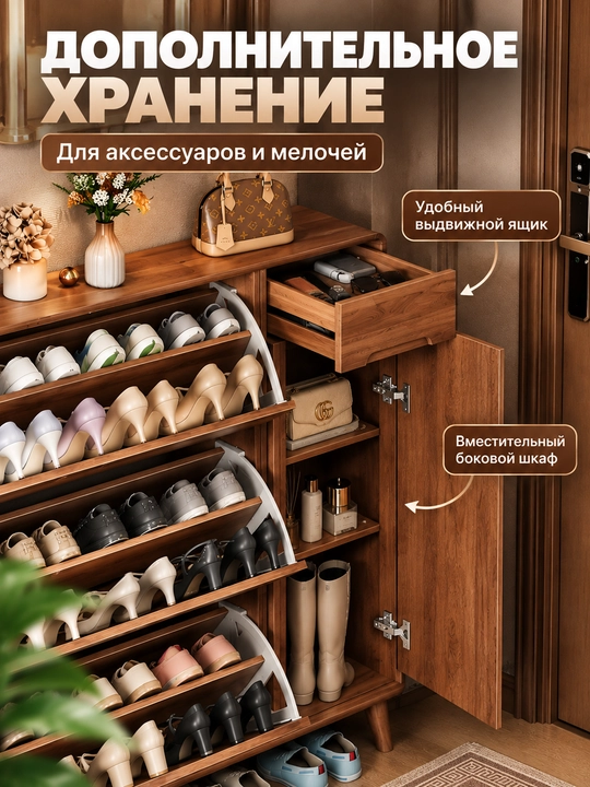 Обувница для прихожей, многоярусная полка и органайзер для хранения обуви
