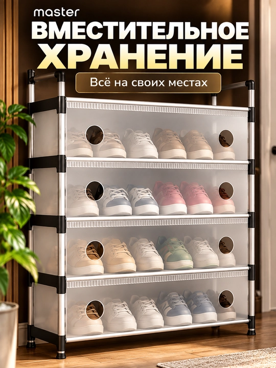 Обувница для прихожей, многоярусная полка и органайзер для хранения обуви