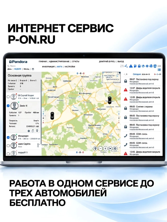 Автосигнализация Pandora VX-4G 3FD GPS