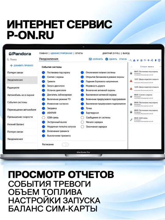 Автосигнализация Pandora VX-4G 3FD GPS