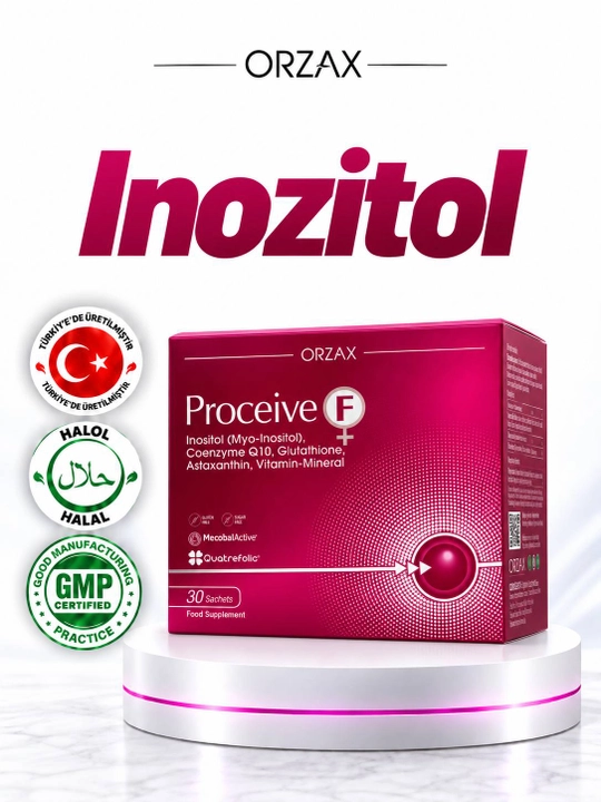Inozitol - Proceive F kompleksi, gormonal balans va homiladorlikka tayyorlov uchun, Halol - 