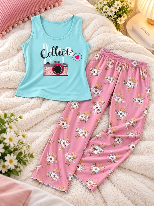 Ayollar pijama to‘plami, ayollar pijamasi, pijama, 2 ta 1 da pijama