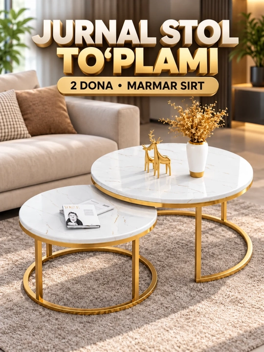Zamonaviy jurnal stoli, mehmonxona uchun, zamonaviy va ixcham dizayn - 