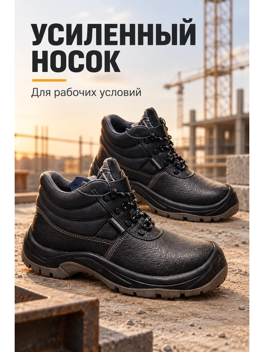 Защитные рабочие ботинки для мужчин, черный