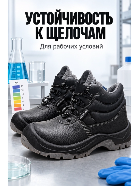 Защитные рабочие ботинки для мужчин, черный