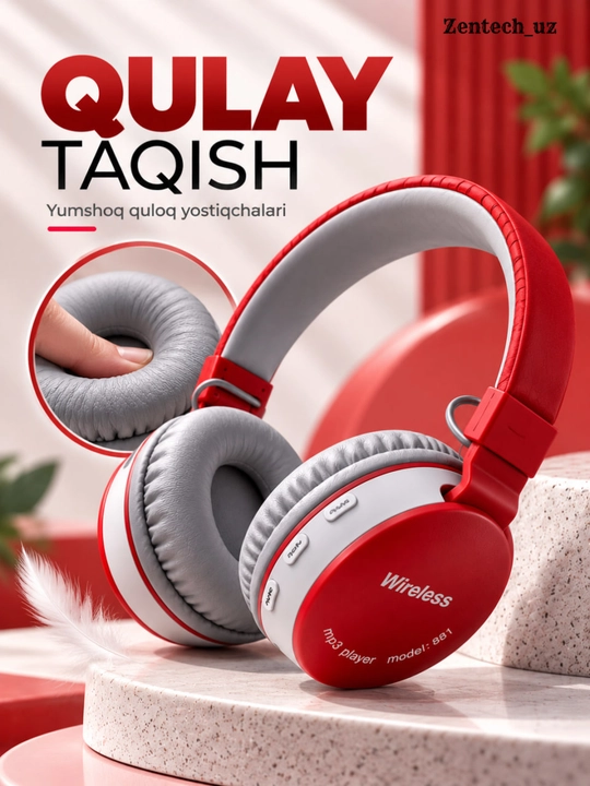 Беспроводные наушники Wireless 881A Bluetooth для музыки и повседневного использования