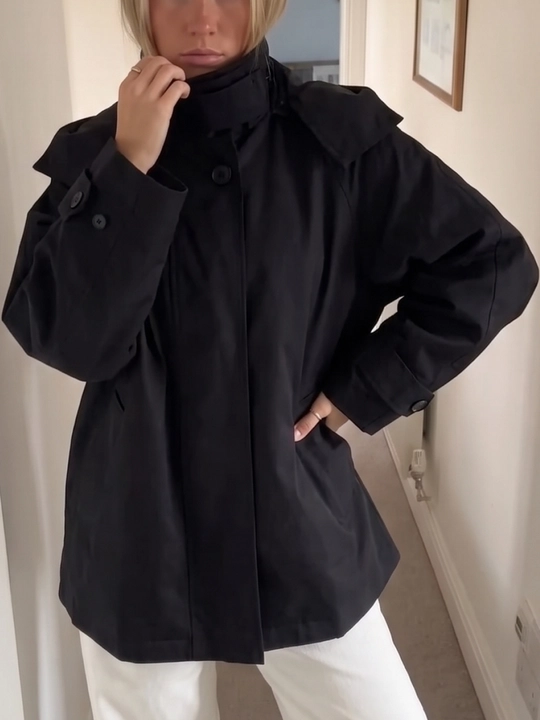 Ayollar vetrovkasi, kapyushonli kurtka, trench oversize, M–4XL — ELLY FASHION