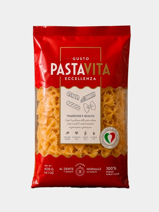 "PASTAVITA" kapalakli makaron mahsulotlari, 400 gr - 