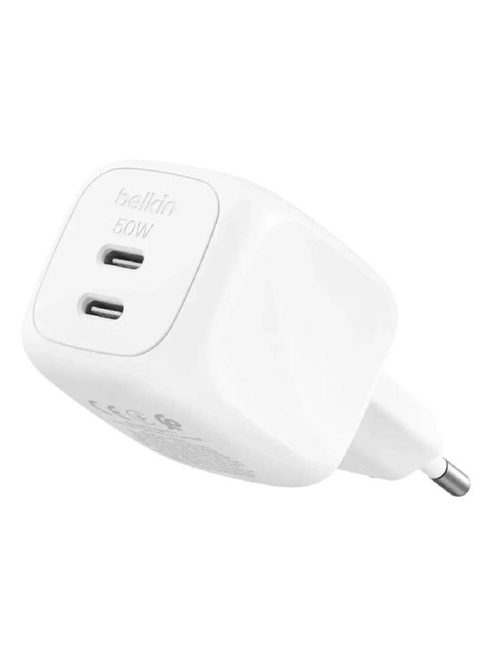 Сетевое зарядное устройство Belkin 50W Dual USB-C PPS