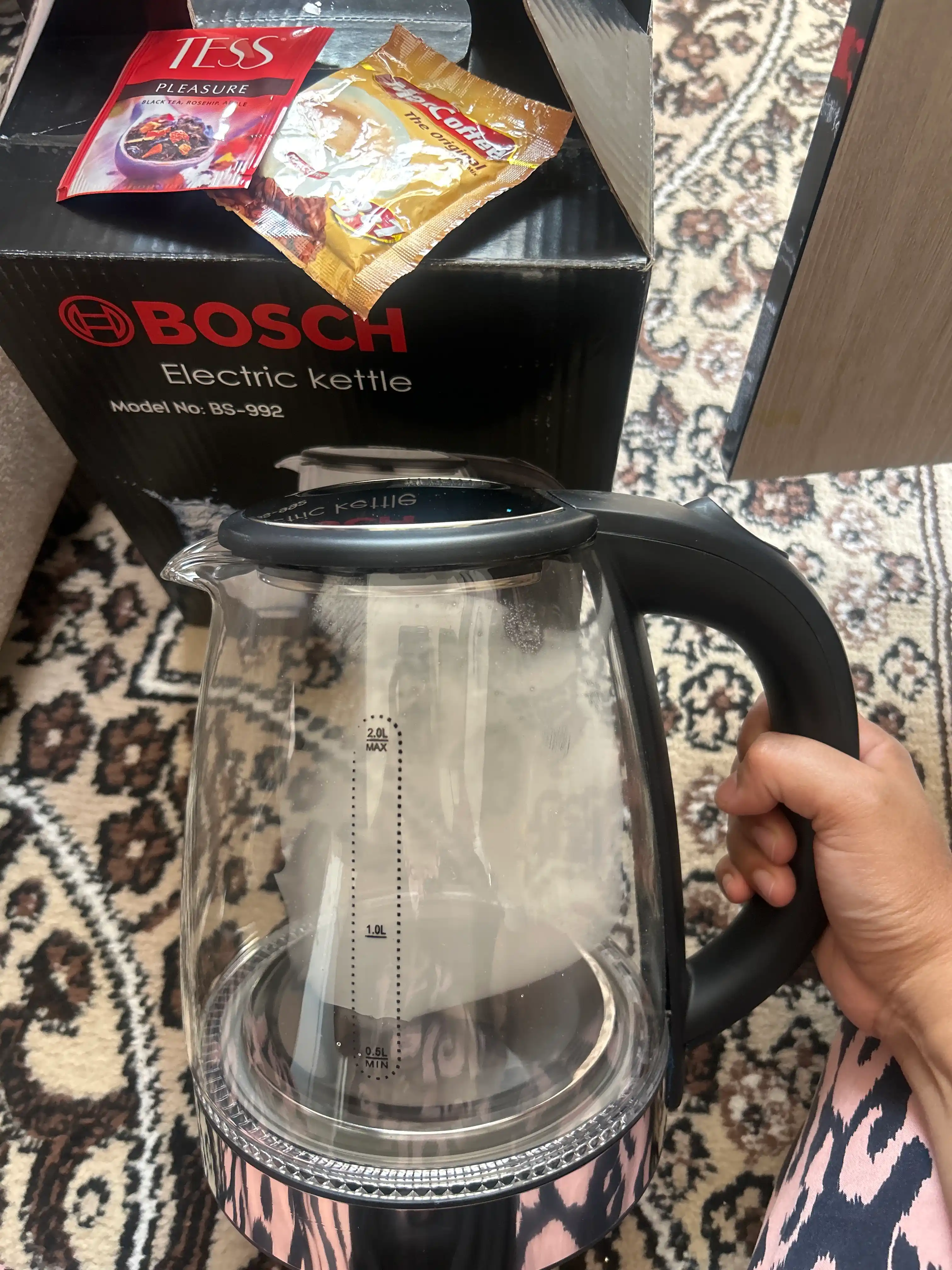 Elektr choynak BOSCH  tefal choynaklar 2.0 L 1500W LED, yoritkichli