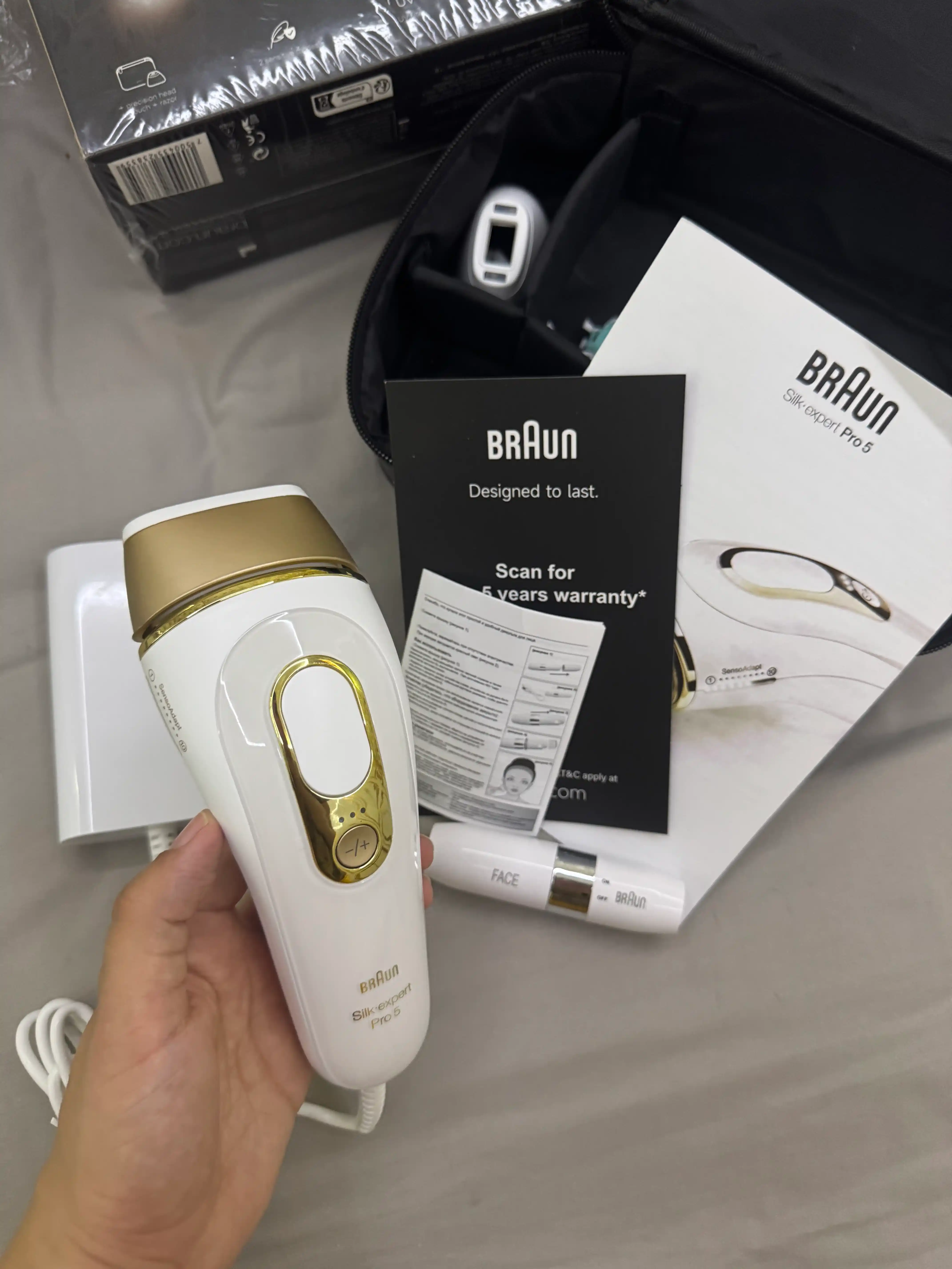 Braun Fotoepilyatori, bikini, yuz, tana sohasi uchun, Silk Expert Pro 5 400.000 chaqnash