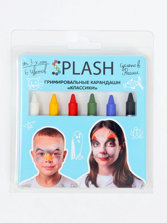 SPLASH "Classics" yuz va tana uchun bo‘yoq-qalamchalari, 6 xil rang - 
