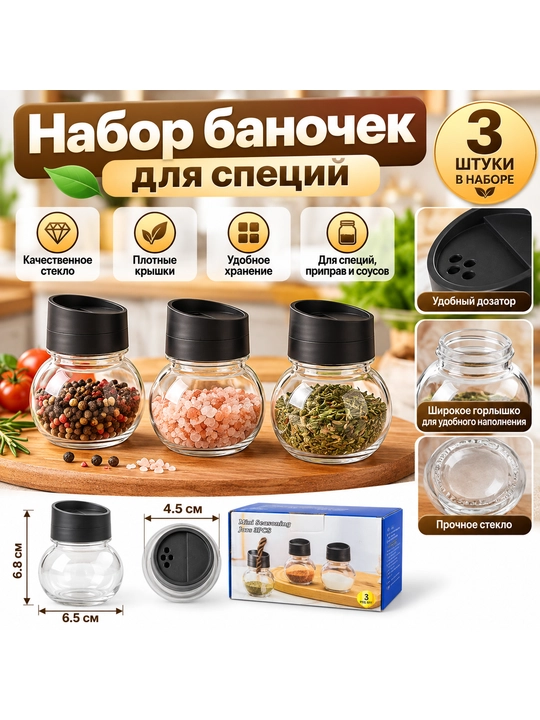 Набор баночек для специй - 