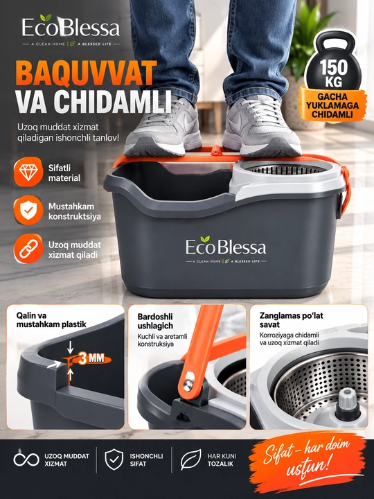 EcoBlessa — chelakli yuqori sifatli shvabra