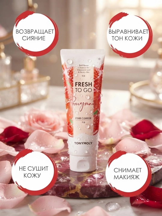 Tony Moly Clean Dew brendini yuz tozalash ucun kopik, makiyajni tozalaydi va oqartiradi