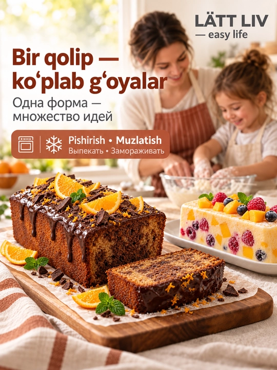 Силиконовая форма LÄTT LIV для десертов, 6 ячеек