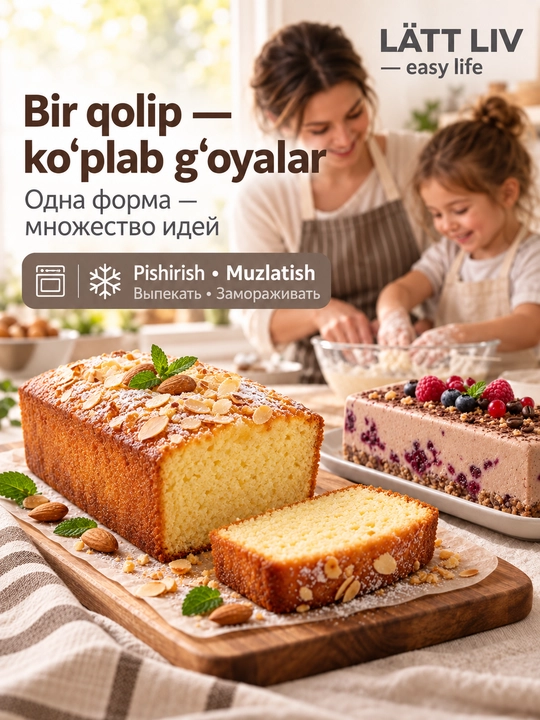 Силиконовая форма LÄTT LIV для десертов, 6 ячеек
