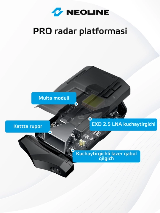Neoline X-COP 7750s radar detektori, O'zbekiston uchun versiya