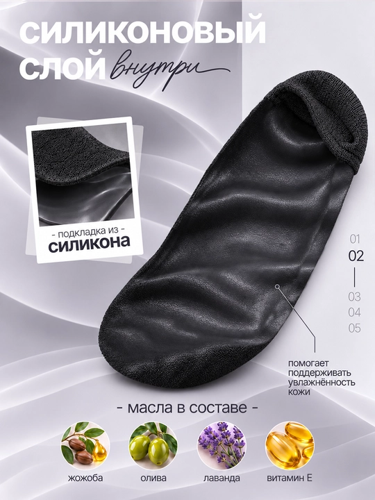Силиконовые носки для пяток и увлажняющие гелевые носки