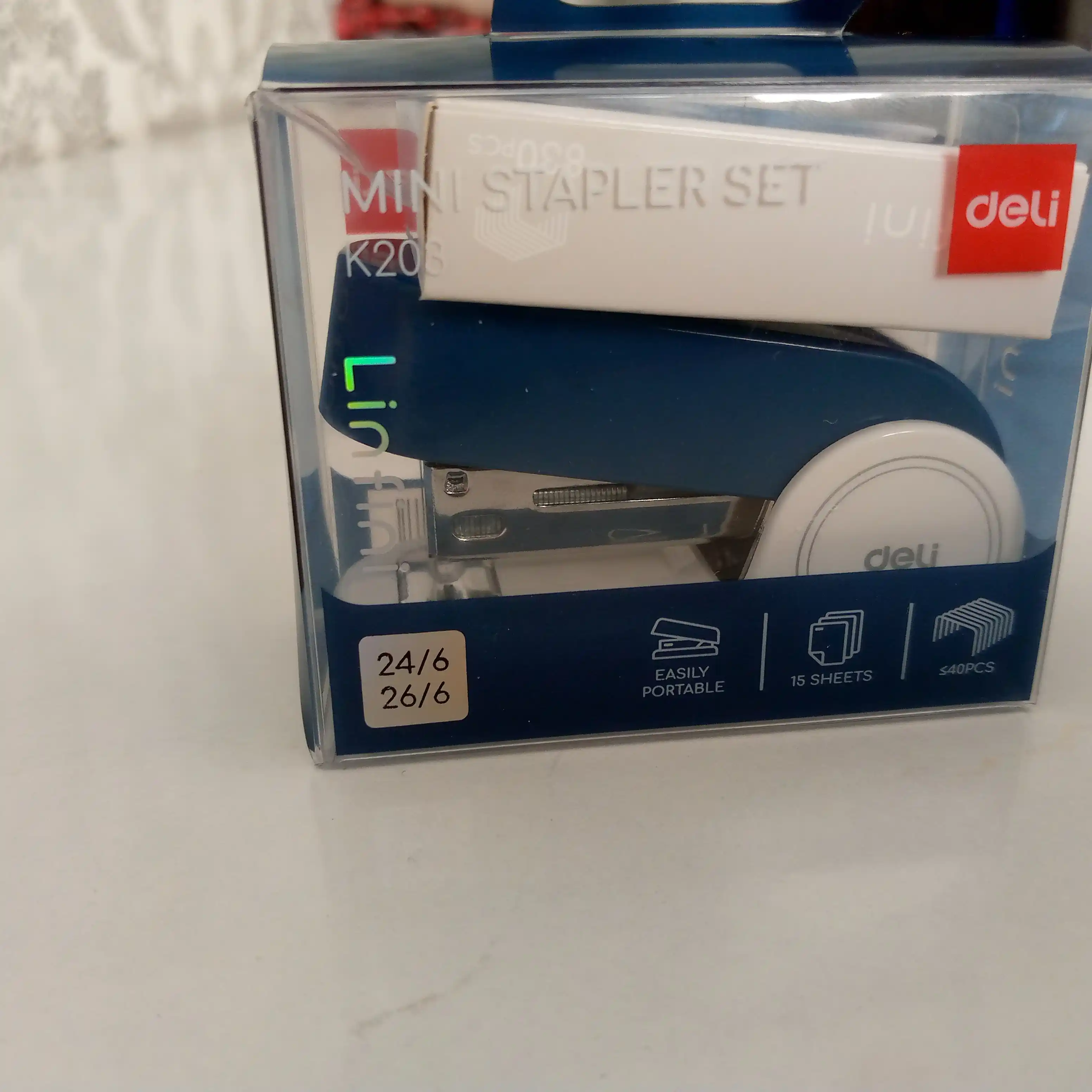 Степлер Deli EK203 Blue