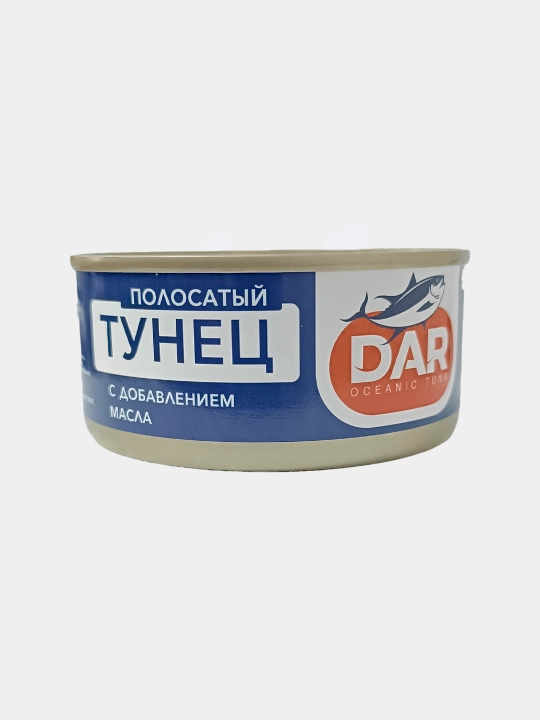 Тунец консервированный "DAR" Полосатый в подсолнечном масле, 160 г - 