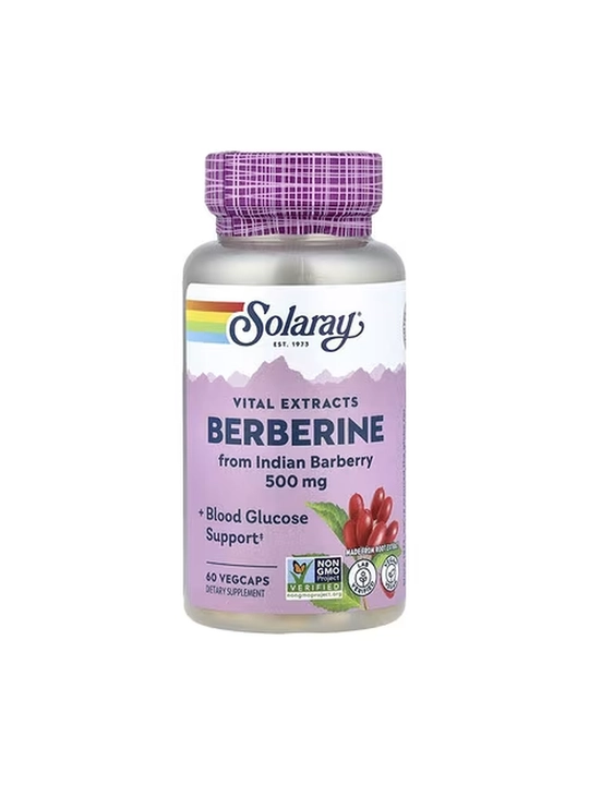 Solaray, Berberin, 500 mg, 60 ta o'simlik kapsulalari, AQShda ishlab chiqarilgan