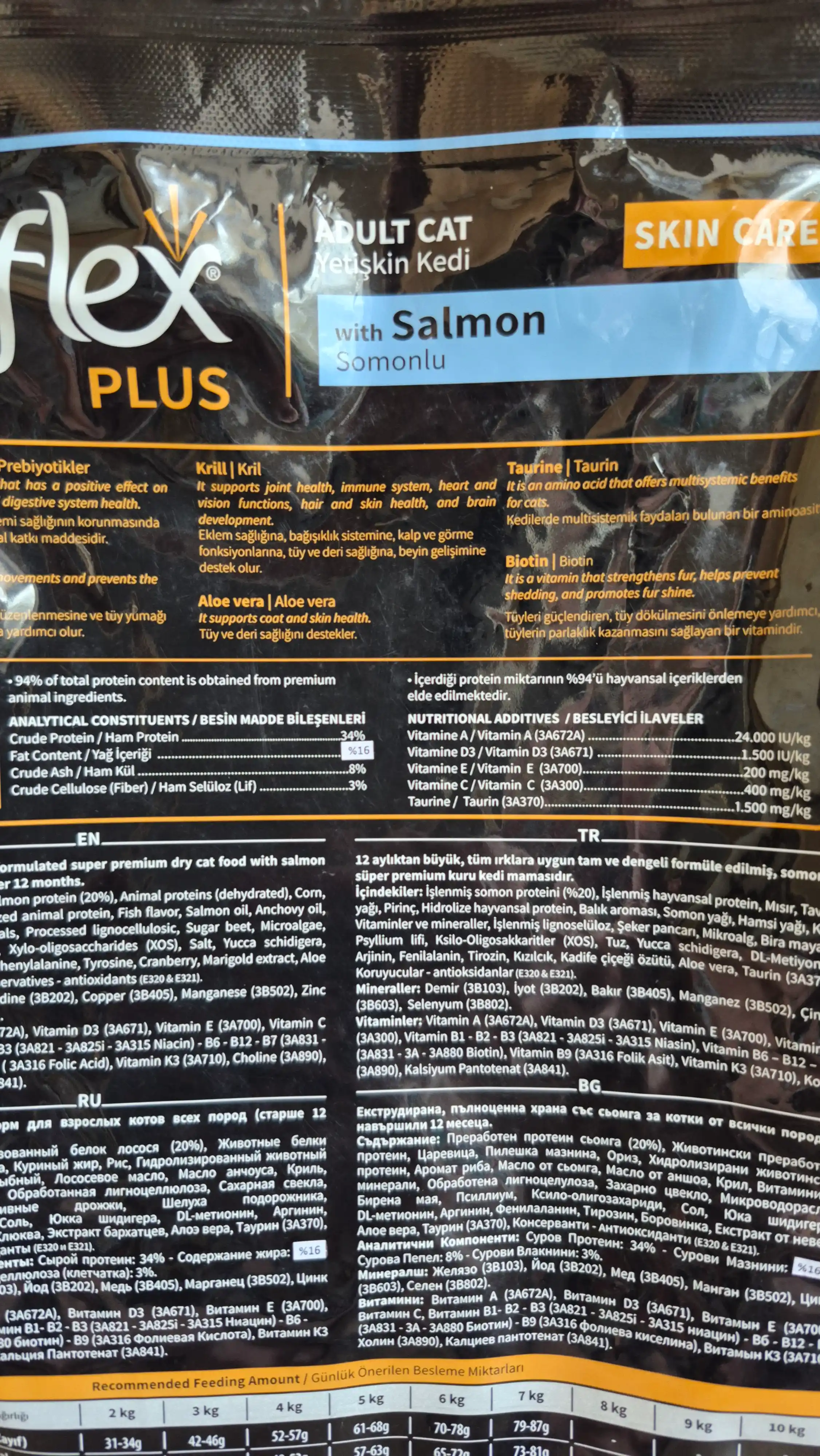 Reflex Plus Skin Care bu mushuklar uchun terini parvarishlashga mo‘ljallangan 1.5 kg