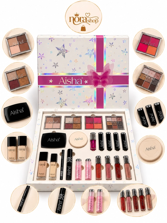 Набор для макияжа тени румяна помада блеск  тональный крем, консилер, пудра, тушь карандаш - 