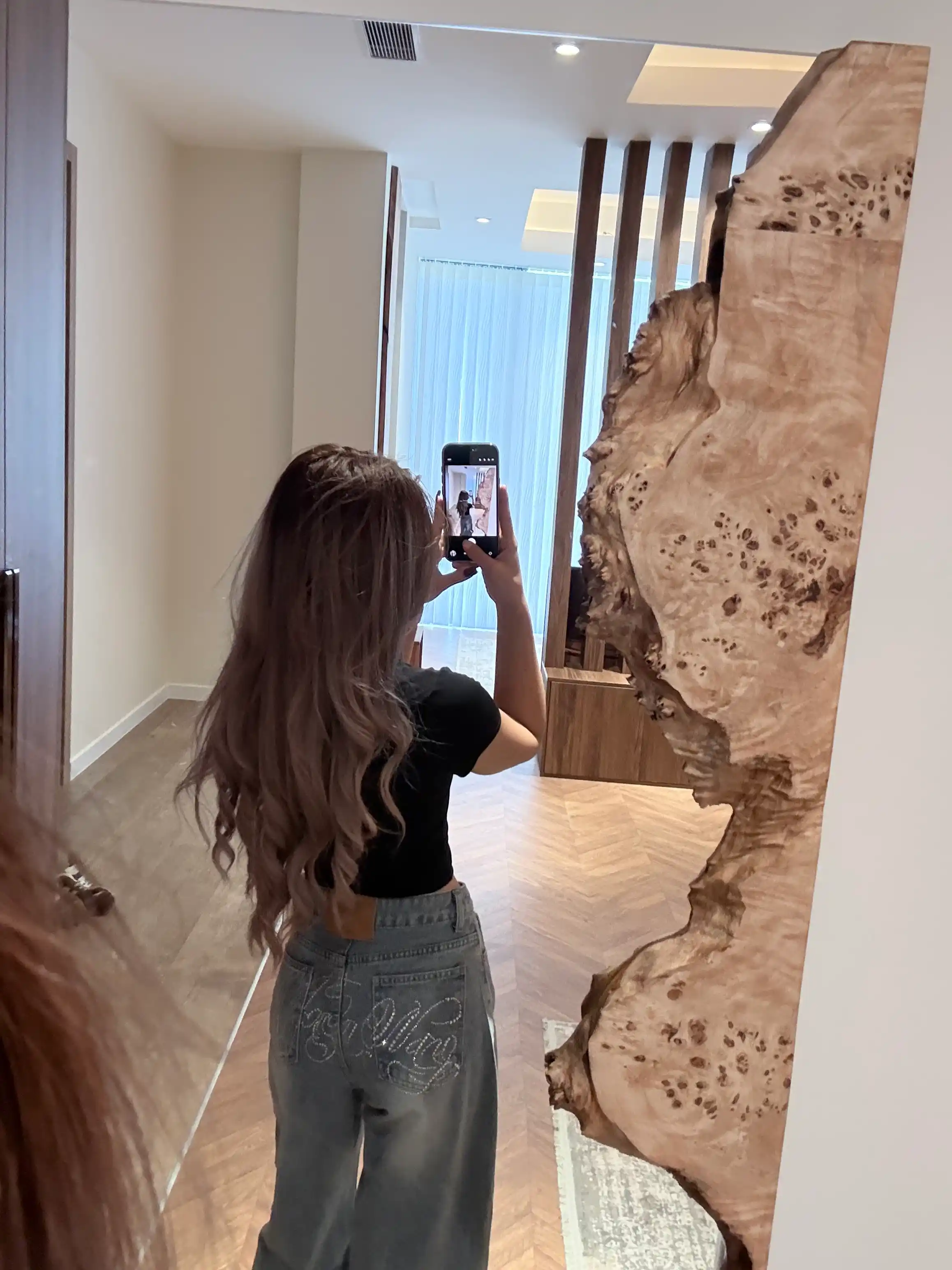 Ayollar uchun Y2K boyfriend uslubidagi jinsi shim, street style