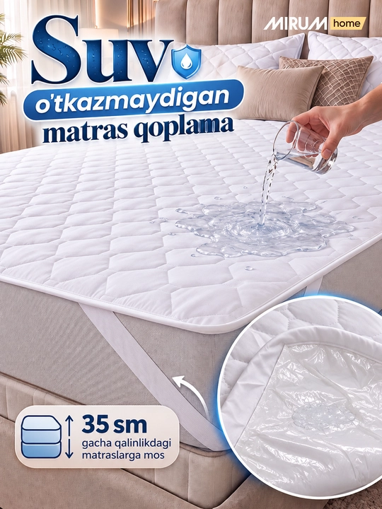 Namatrasnik suv o'tkazmaydigan, matras uchun qoplama, matras chexol - 
