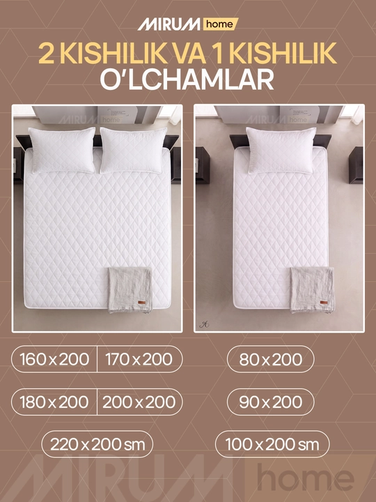 Namatrasnik suv o'tkazmaydigan, matras uchun qoplama, matras chexol