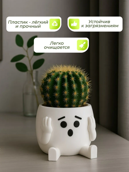 Горшок для цветов кактусов и суккулентов - 